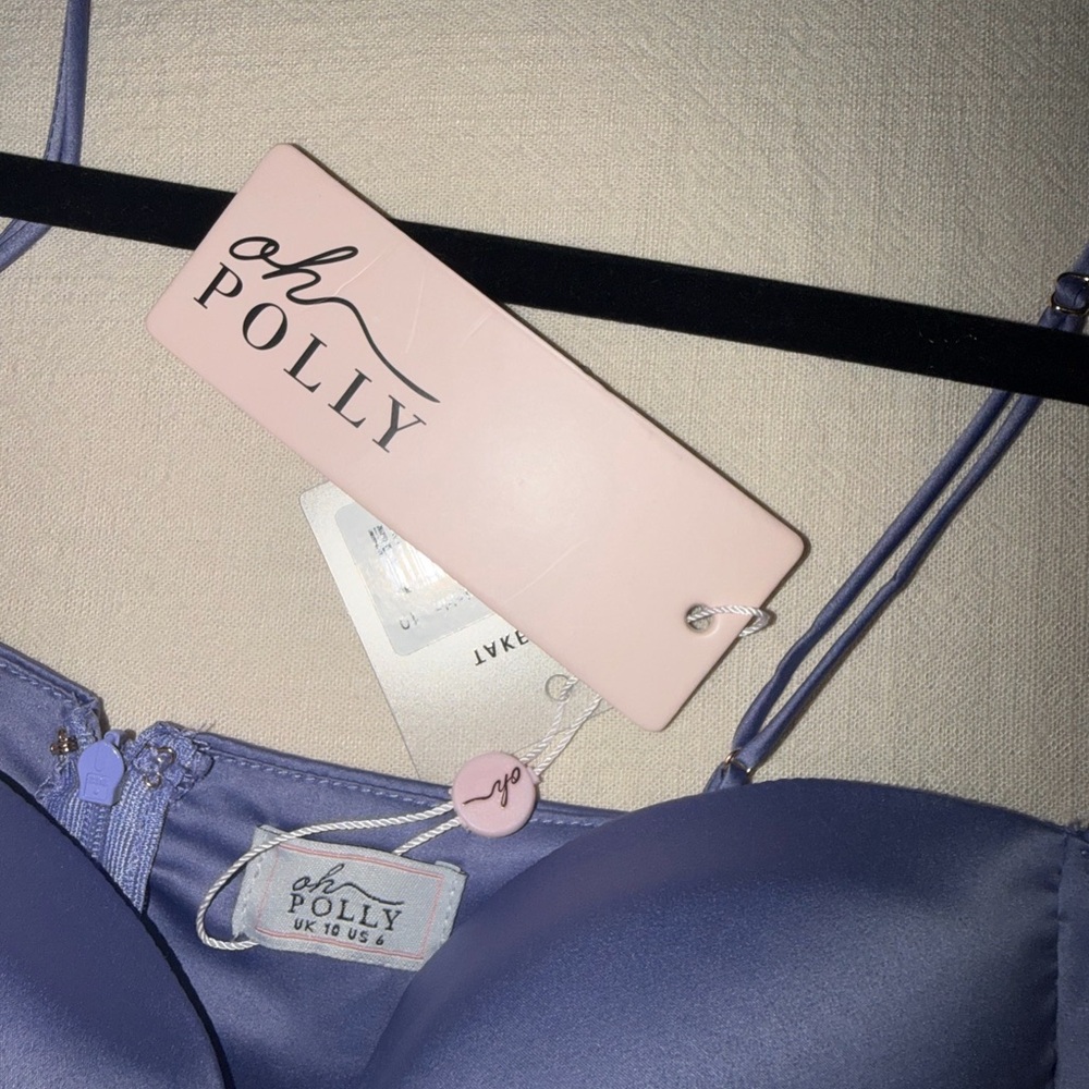Oh Polly Lavender Satin Chemise - Picture 4 of 4